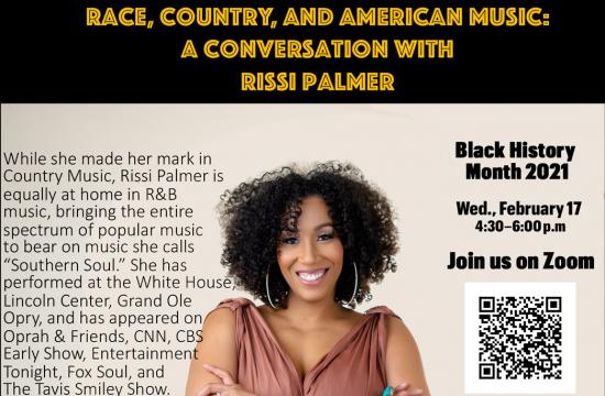 Race, Country, and American Music: A Conversation with Rissi Palmer