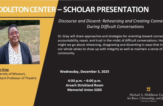 Dr. Les Gray will present on discourse and dissent - rehearsing and creating connection during difficult conversations.